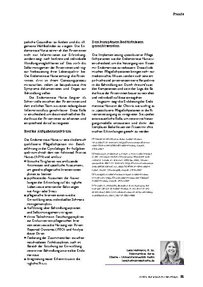 Vorschauseite 4: Endometriose: Hilfe durch spezialisierte Pflege