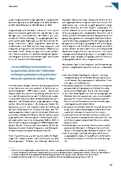 Vorschauseite 3: Chancen nutzen, Teilhabe ermöglichen. Zur Unterstützung von geduldeten und gestatteten Menschen in Kommunen