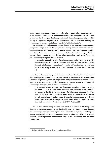 Vorschauseite 6: Medienkompetenz durch Learning by Doing ? Erste Untersuchungsergebnisse einer qualitativen Kompetenzanalyse am Beispiel leitfadengestützter Interviews