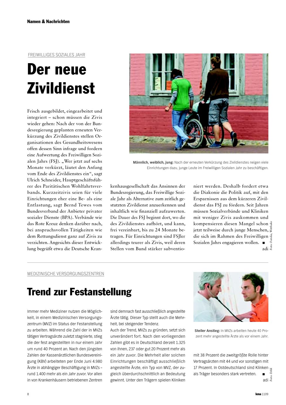 Vorschauseite 1: Der neue Zivildienst