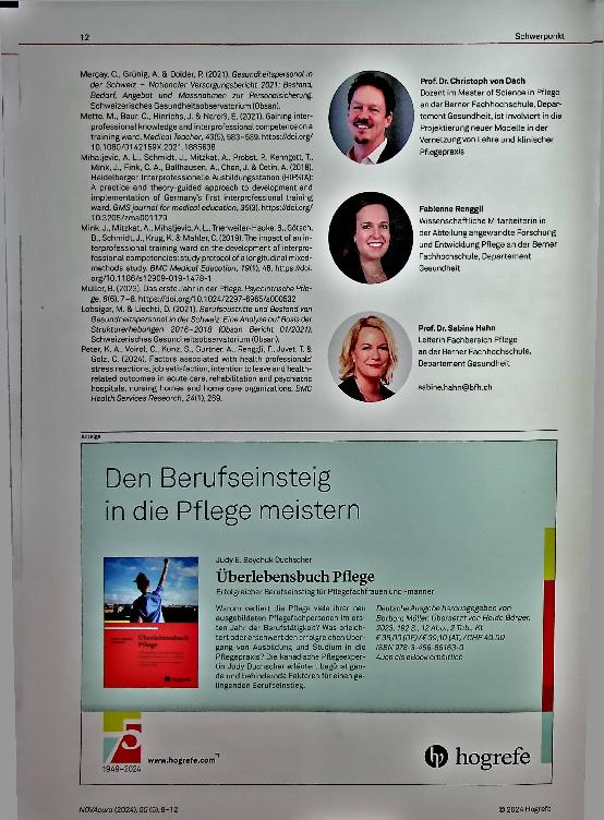 Vorschauseite 4: Innovation in der klinischen Pflegeausbildung