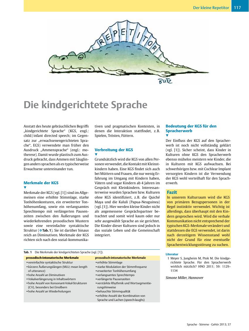 Vorschauseite 1: Die kindgerichtete Sprache