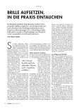 Vorschauseite 1: Brille aufsetzen, in die Praxis eintauchen.