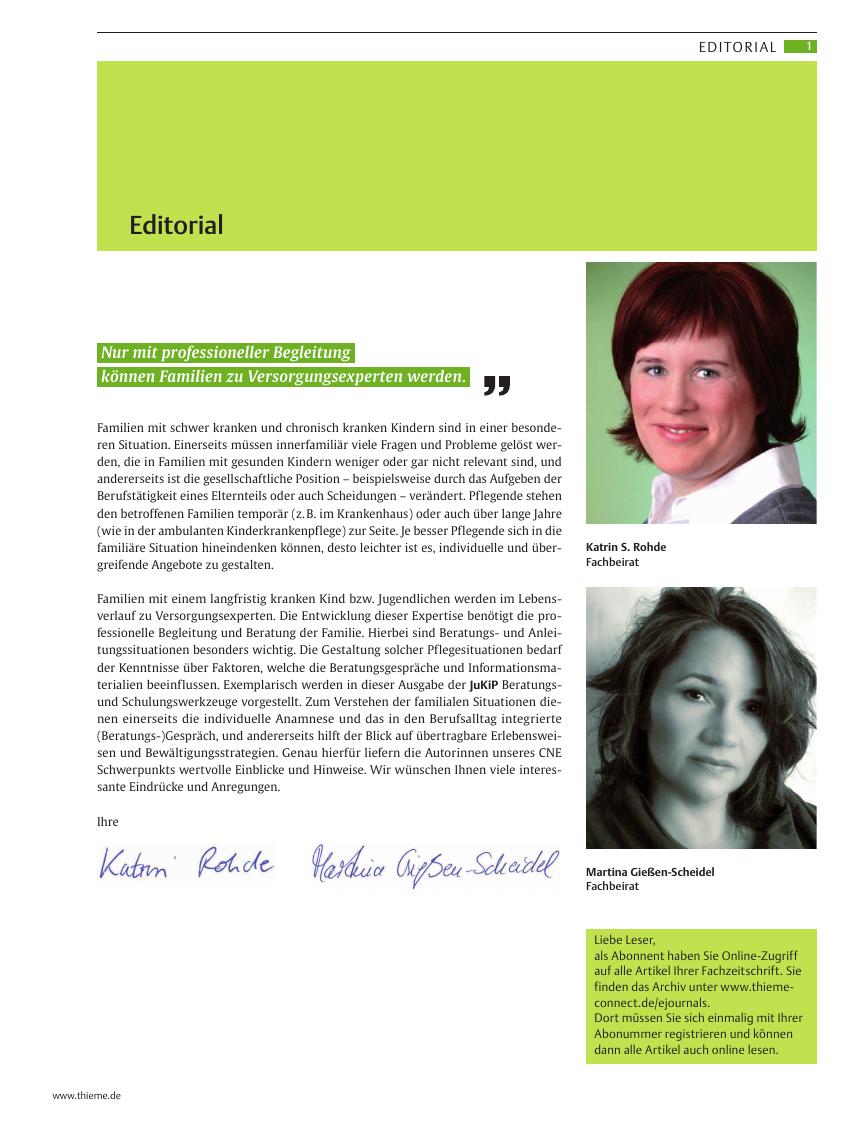Vorschauseite 1: Editorial