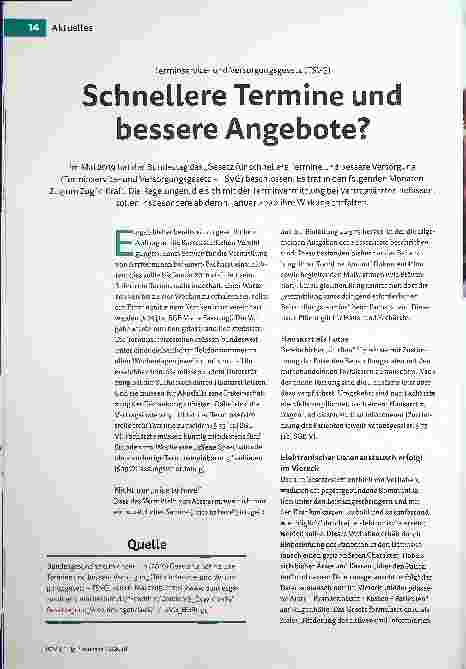 Vorschauseite 2: Schnellere Termine und bessere Angebote?