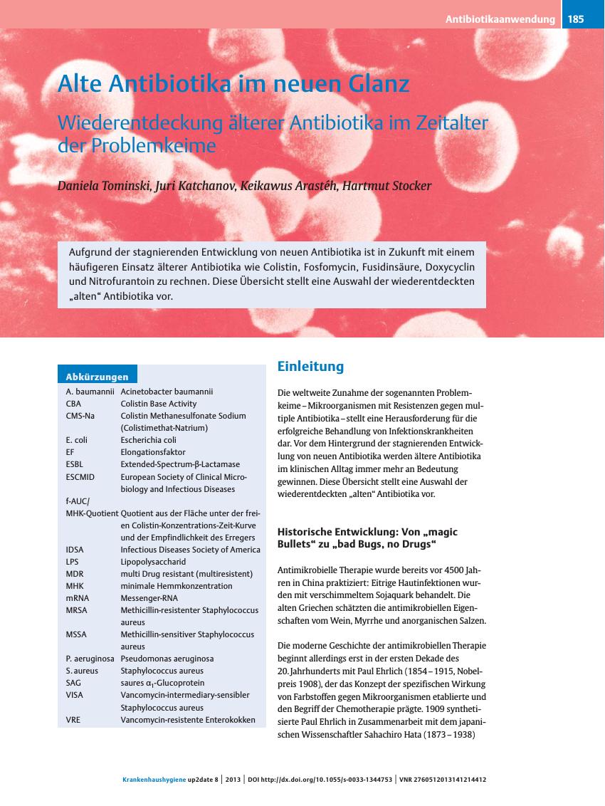 Vorschauseite 1: Alte Antibiotika im neuen Glanz