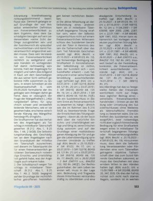 Vorschauseite 4: Zur Freiverantwortlichkeit einer Suizidentscheidung - hier: Verurteilung eines ärztlichen Suizid helfers wegen Totschlags in mittelbarer Täterschaft