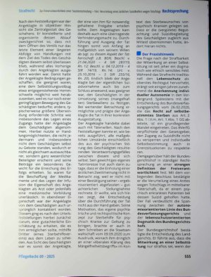 Vorschauseite 6: Zur Freiverantwortlichkeit einer Suizidentscheidung - hier: Verurteilung eines ärztlichen Suizid helfers wegen Totschlags in mittelbarer Täterschaft