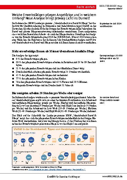 Vorschauseite 4: Beraterbrief Pflege Heft 17-2024
