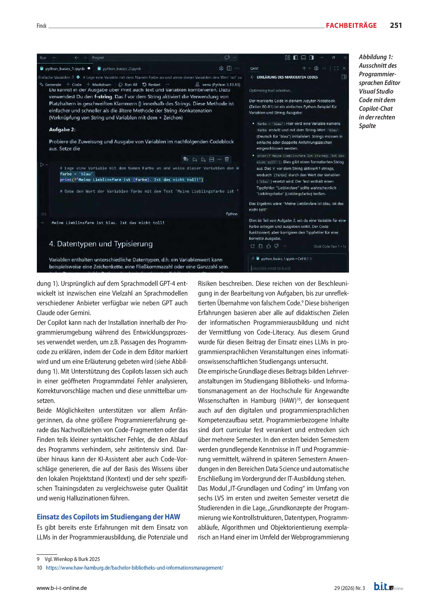 Vorschauseite 3: Programmierung im Dialog: Einsatz von KI-Chatbots im Hochschulstudium der Bibliotheks- und Informationswissenschaft