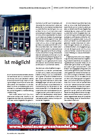 Vorschauseite 2: Eine andere Gesundheitsversorgung ist möglich!
