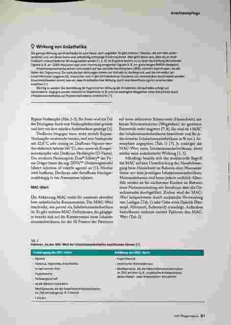 Vorschauseite 4: Anästhetika als Gase