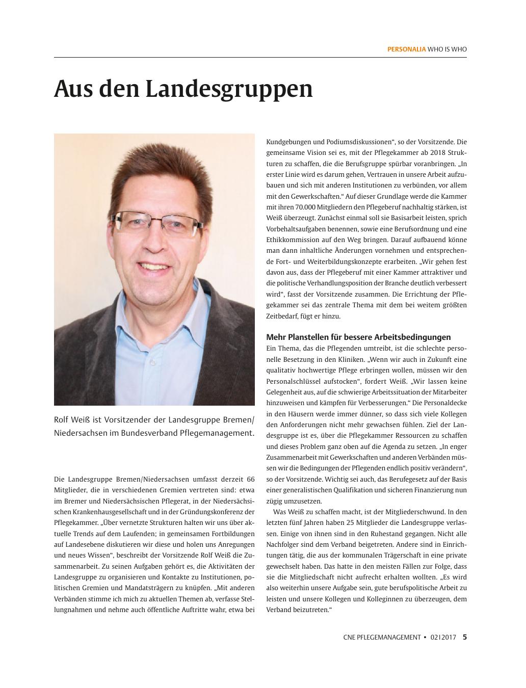 Vorschauseite 1: Aus den Landesgruppen
