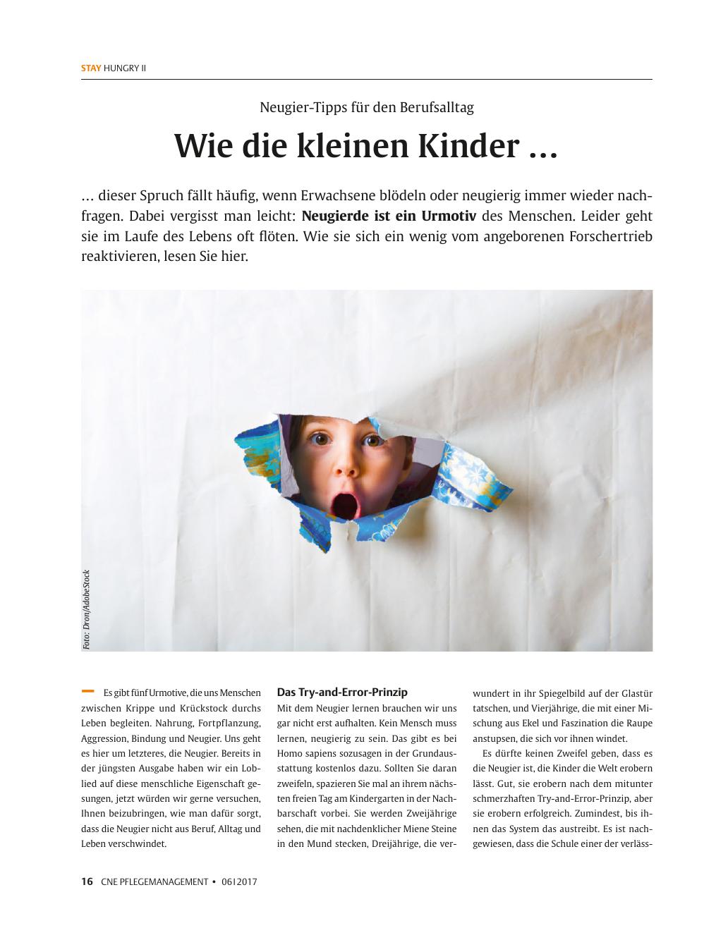 Vorschauseite 1: Wie die kleinen Kinder …
