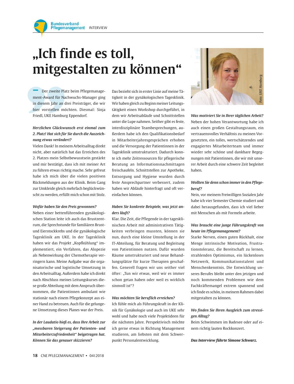 Vorschauseite 1: „Ich finde es toll, mitgestalten zu können“