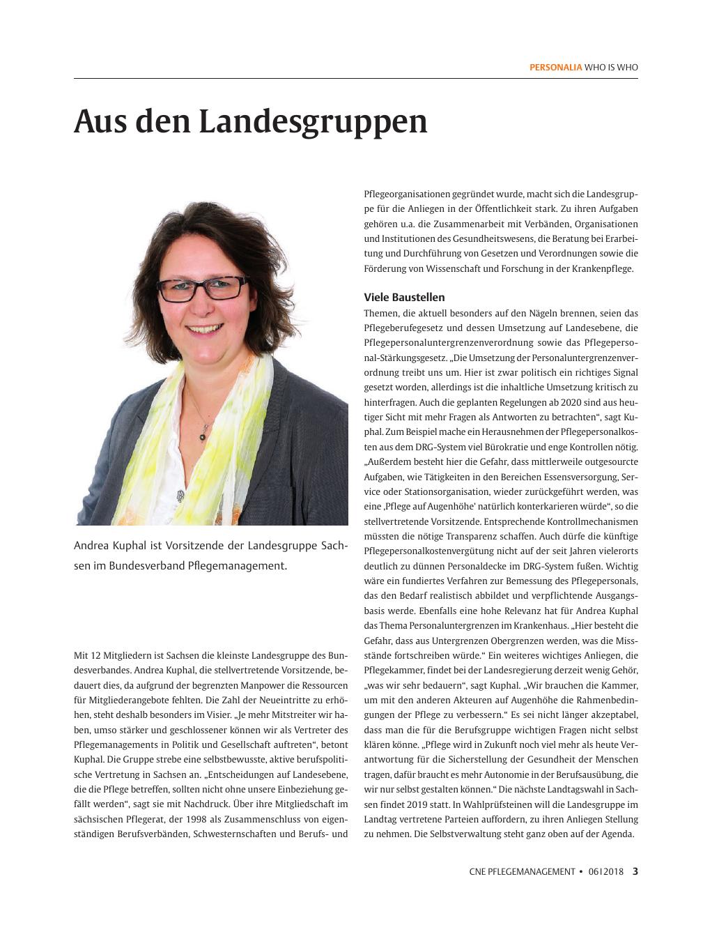 Vorschauseite 1: Aus den Landesgruppen