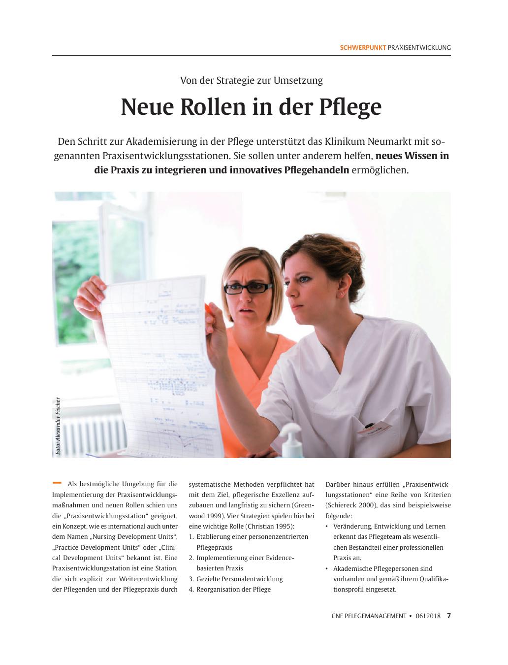 Vorschauseite 1: Neue Rollen in der Pflege
