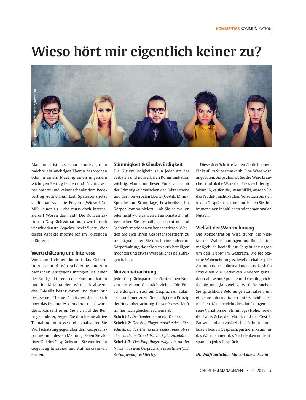Vorschauseite 1: Wieso hört mir eigentlich keiner zu?
