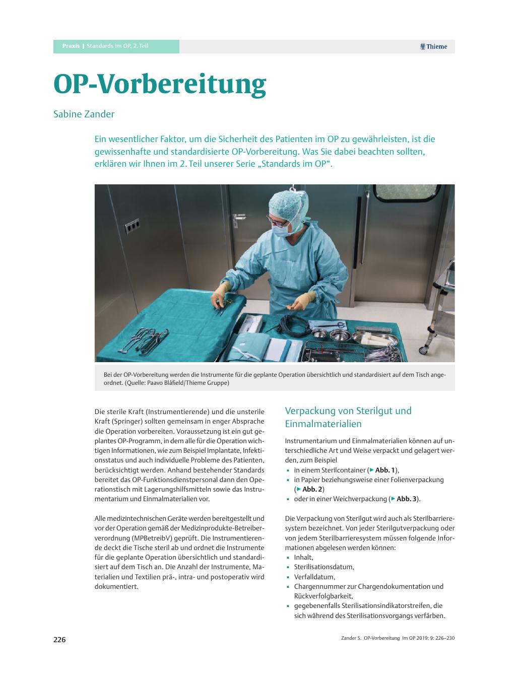 Vorschauseite 1: OP-Vorbereitung