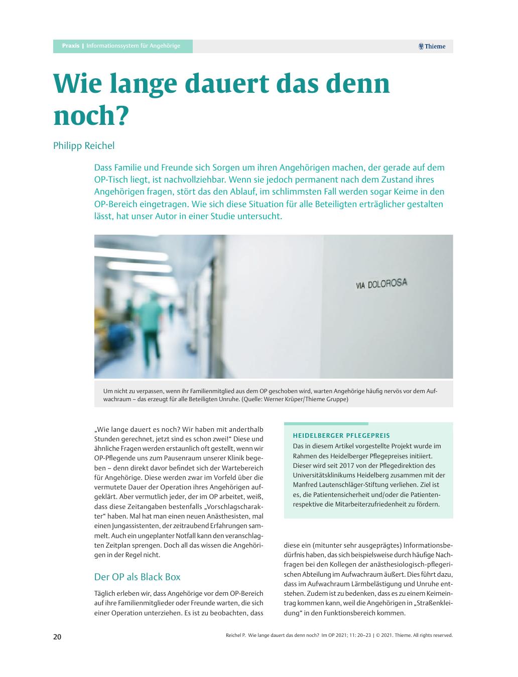 Vorschauseite 1: Wie lange dauert das denn noch?