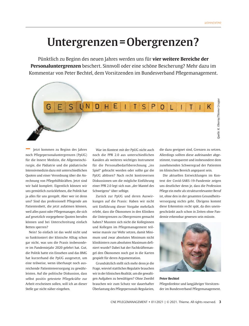 Vorschauseite 1: Untergrenzen = Obergrenzen?