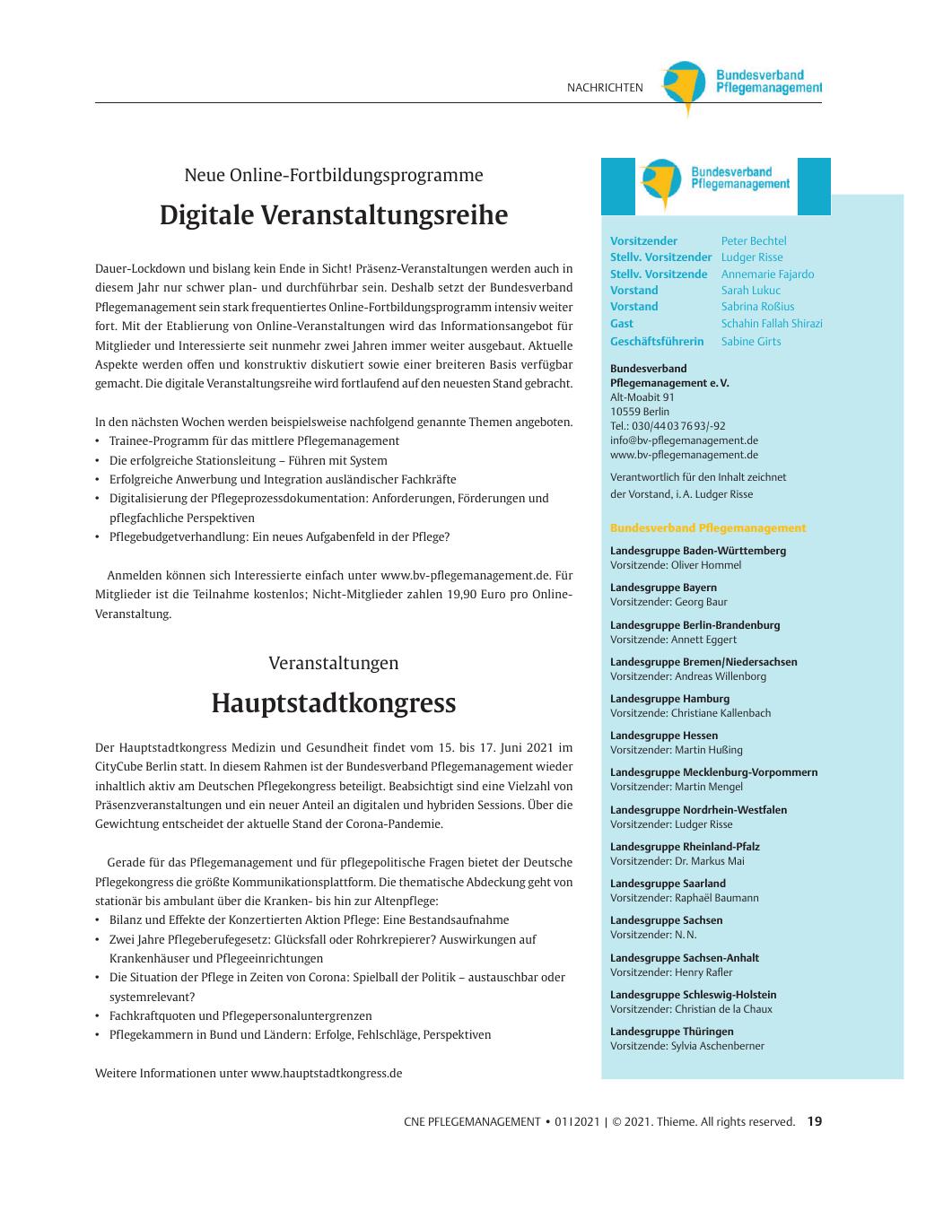 Vorschauseite 1: Nachrichten