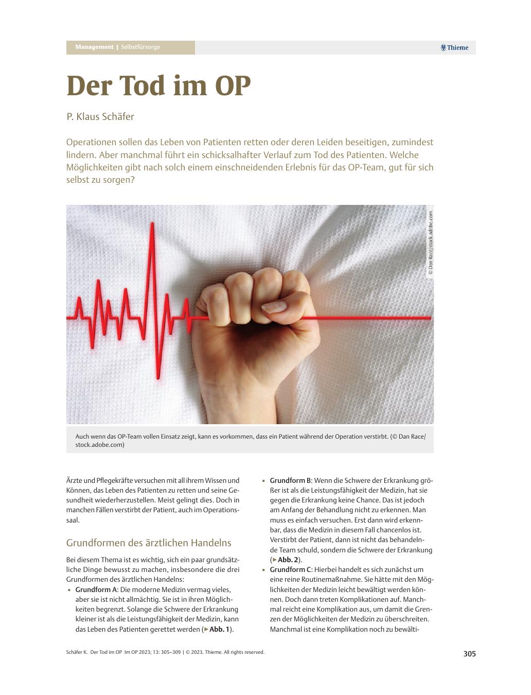 Vorschauseite 1: Der Tod im OP