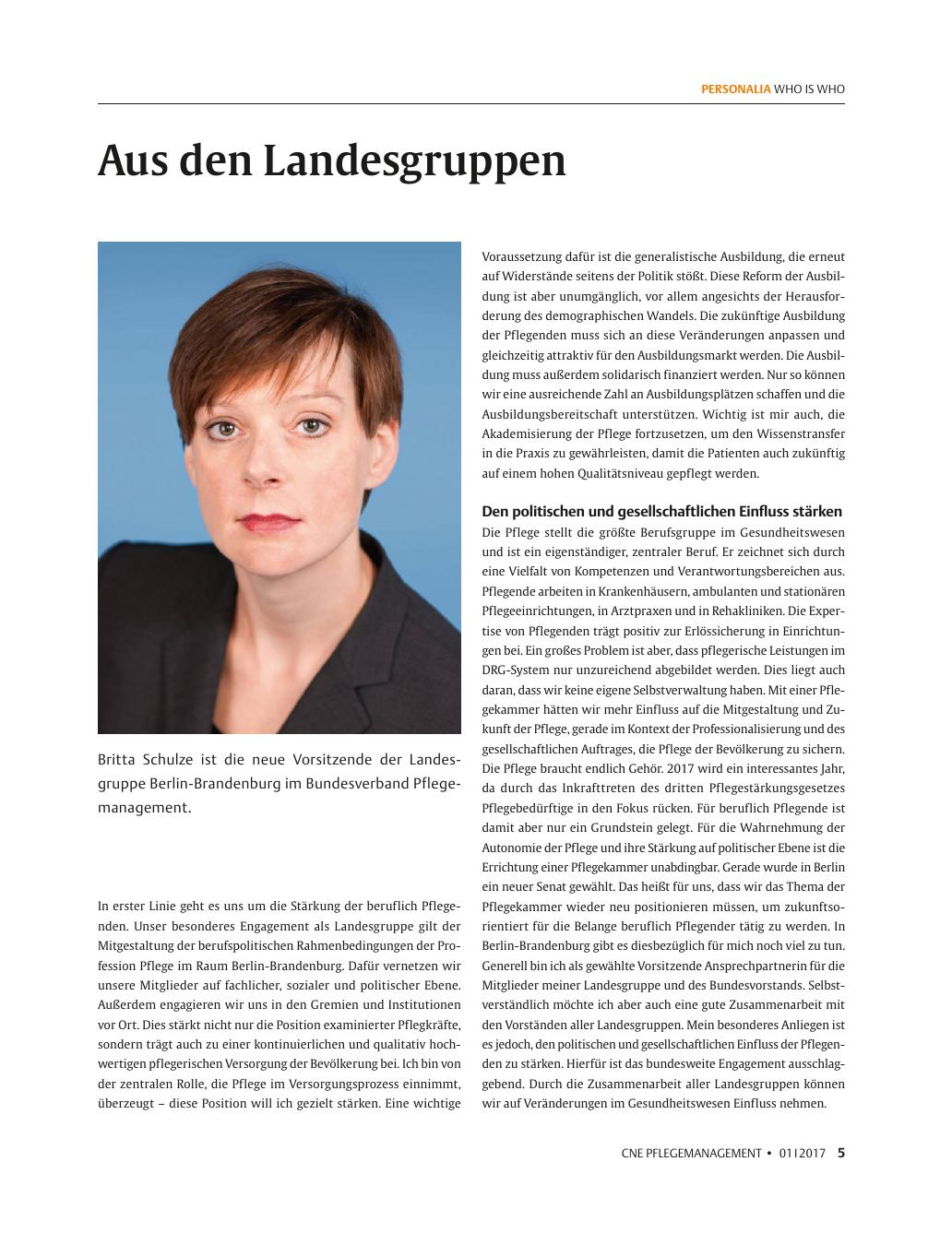 Vorschauseite 1: Aus den Landesgruppen