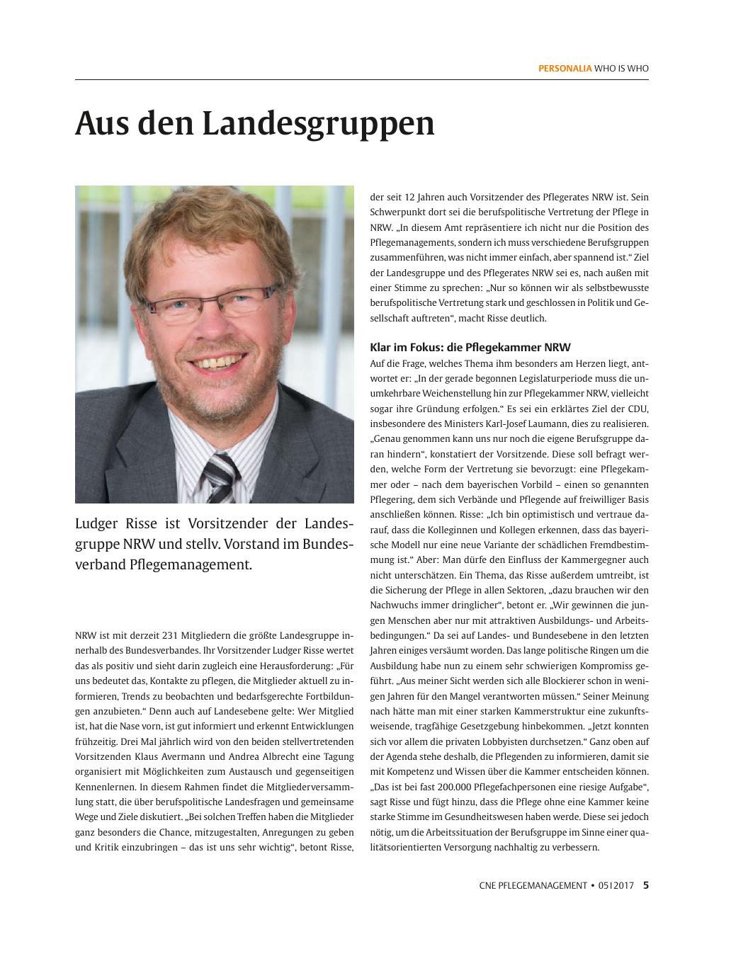 Vorschauseite 1: Aus den Landesgruppen