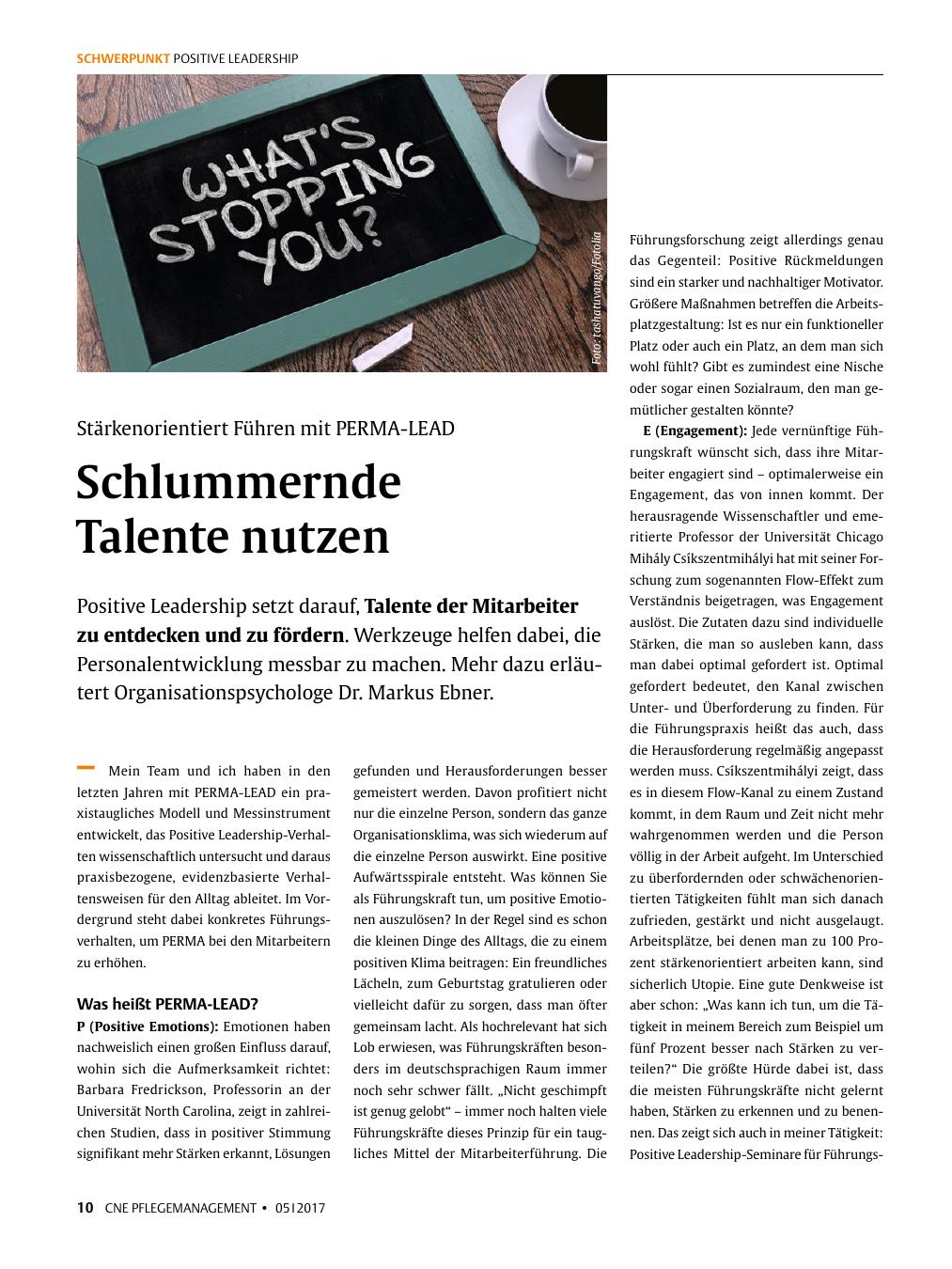 Vorschauseite 1: Schlummernde Talente nutzen