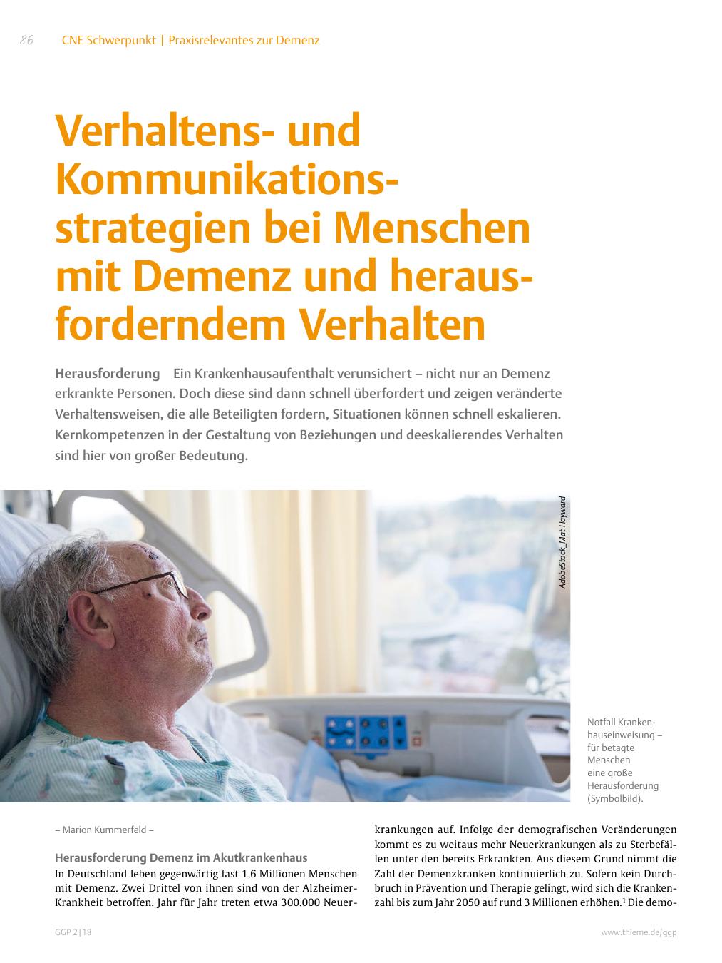 Vorschauseite 1: Verhaltensund Kommunikationsstrategien bei Menschen mit Demenz und herausforderndem Verhalten
