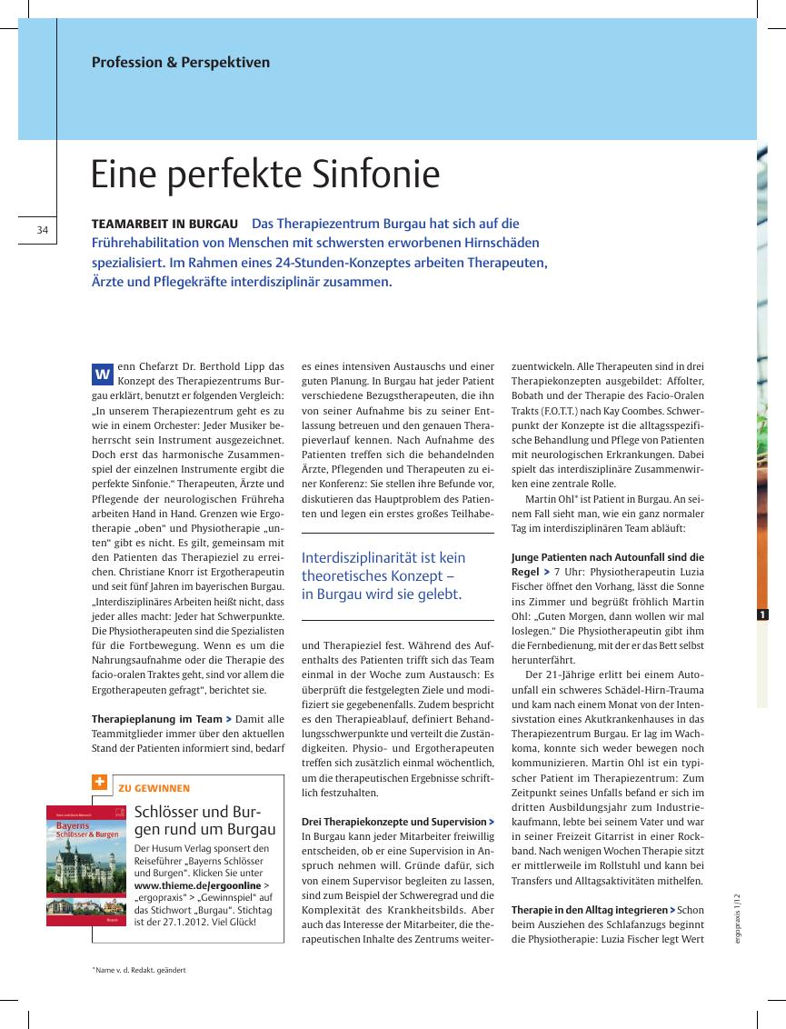 Vorschauseite 1: Teamarbeit in Burgau – Eine perfekte Sinfonie