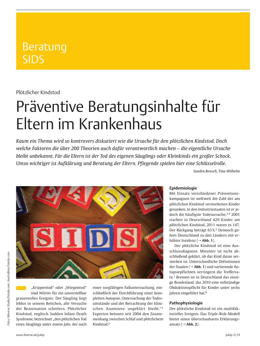 Vorschauseite 1: Plötzlicher Kindstod