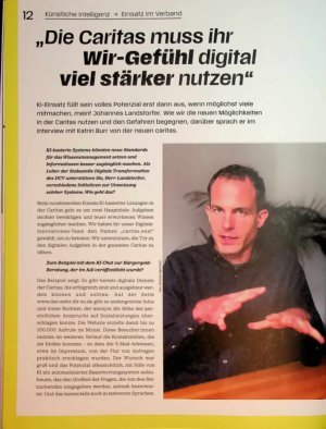 Vorschauseite 1: „Die Caritas muss ihr Wir-Gefühl digital viel stärker nutzen“