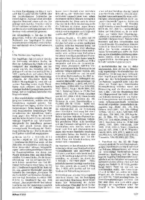 Vorschauseite 2: Zur Sterbehilfe