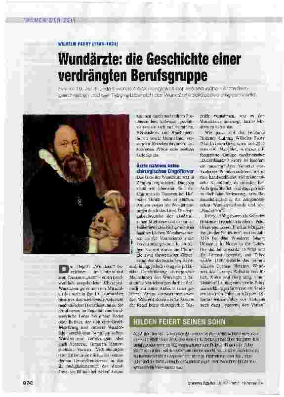 Vorschauseite 1: Wundärzte: die Geschichte einer verdrängten Berufsgruppe