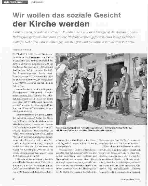 Vorschauseite 1: Wir wollen das soziale Gesicht der Kirche werden