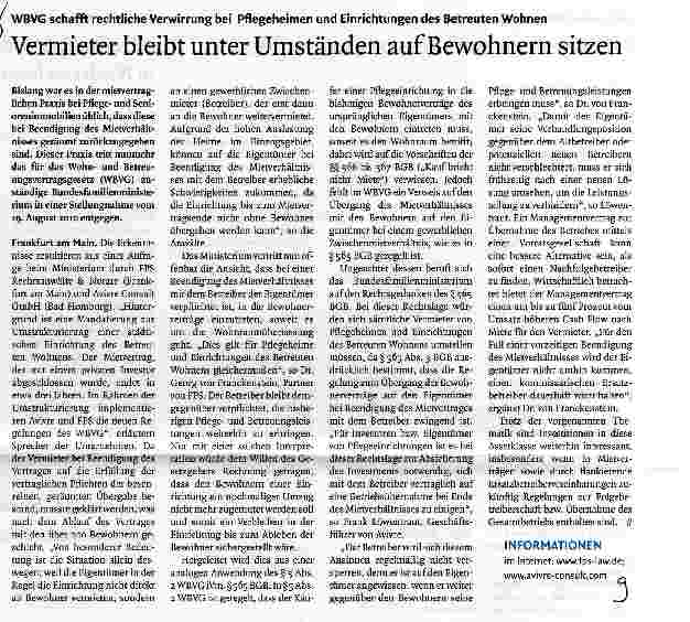 Vorschauseite 1: Vermieter bleibt unter Umständen auf Bewohnern sitzen