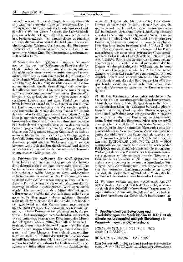 Vorschauseite 3: Abgrenzung Arzneimittel-Lebensmittel (Zimt-Präparate)