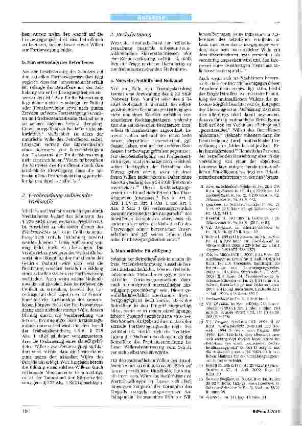 Vorschauseite 2: Freiheitsentziehende Maßnahmen gegen nicht betreute Personen wegen Selbstgefährdung