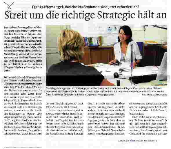 Vorschauseite 1: Streit um die richtige Strategie hält an