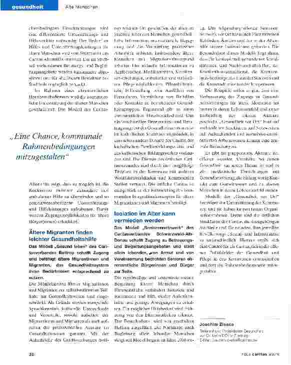 Vorschauseite 2: „Gesundheit vor Ort ermöglicht Teilhabe für ältere Menschen