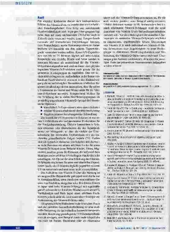 Vorschauseite 5: Bedeutung von Vitamin D in der Krebsprävention