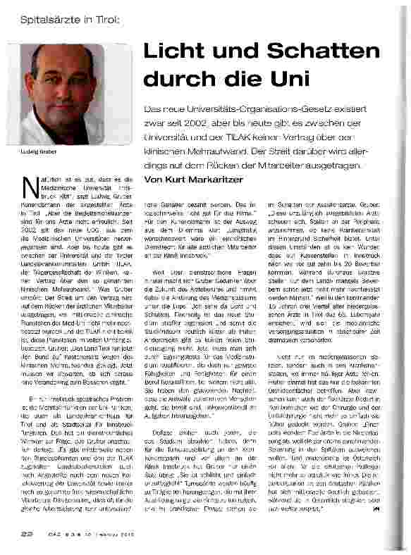 Vorschauseite 1: Licht und Schatten durch die Uni