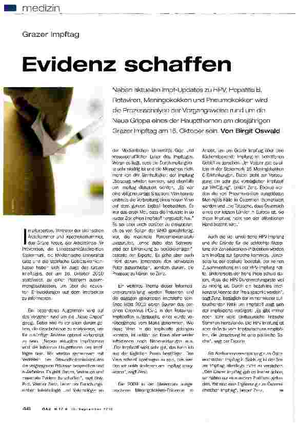 Vorschauseite 1: Evidenz schaffen