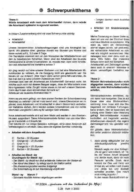 Vorschauseite 2: Umgang mit Zeit in der Pflege