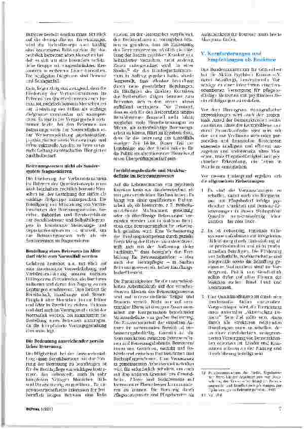 Vorschauseite 5: Demenzkranke zu Hause pflegen -Leben im QuartierNeue Hilfeund Strukturkonzepte bei der Versorgung psychisch kranker, alter Menschen