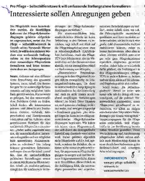 Vorschauseite 1: Interessierte sollen Anregungen geben