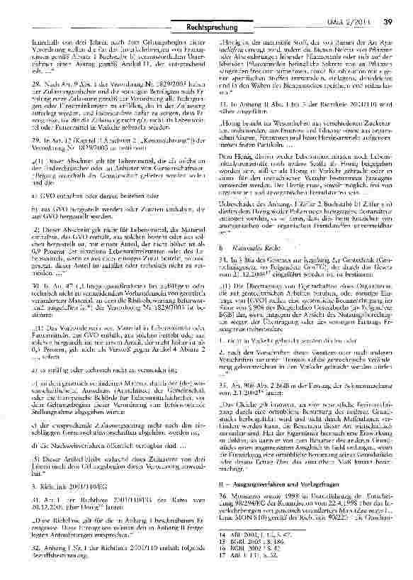 Vorschauseite 4: Inverkehrbringen genetisch veränderter Lebensmittelverordnung (EG) Nr. 1829/2003
