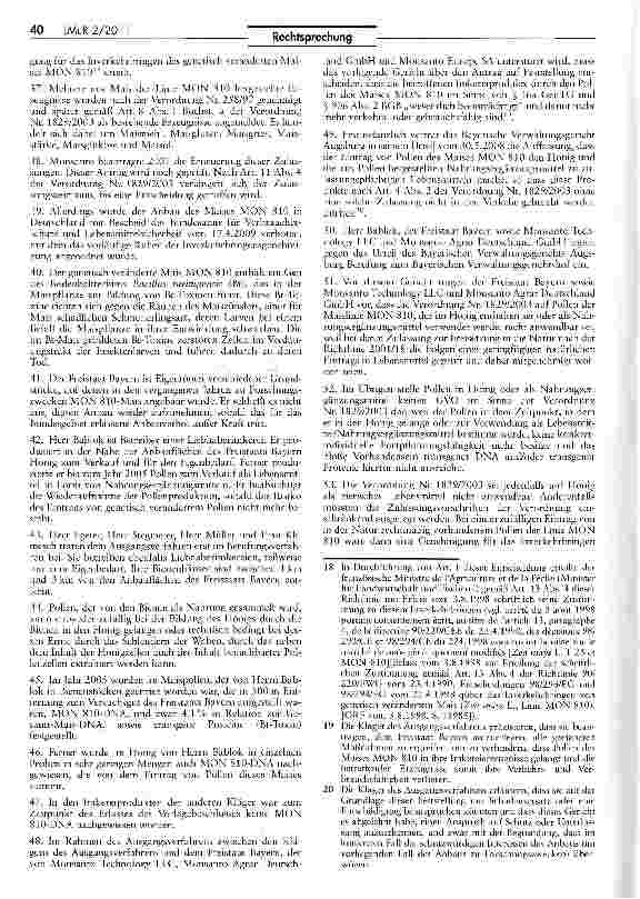 Vorschauseite 5: Inverkehrbringen genetisch veränderter Lebensmittelverordnung (EG) Nr. 1829/2003